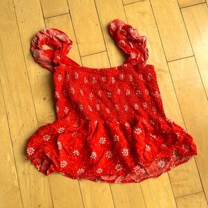 Red crop top